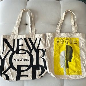 The New Yorker and Vogue tote bundle